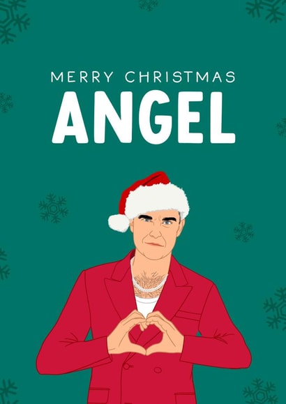 Robbie Williams Christmas Card - Merry Christmas Angel created by The Cake Thief