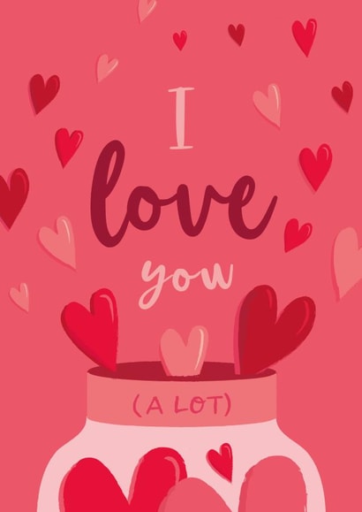 Cute Heart Valentines card - for the one you love (a lot) created by The Pattern Press