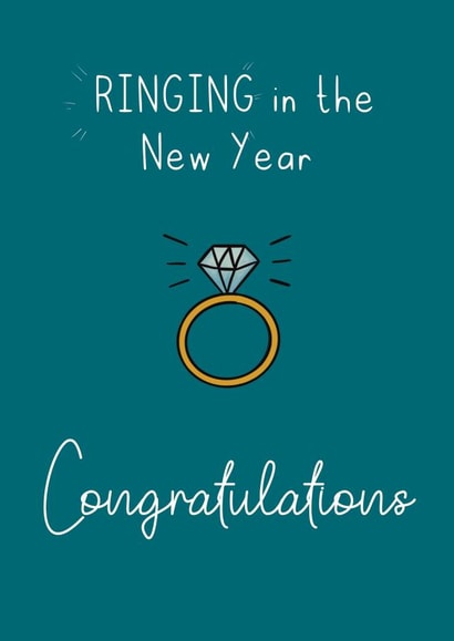Cute engagement - congratulations - new year created by KitRex Designs