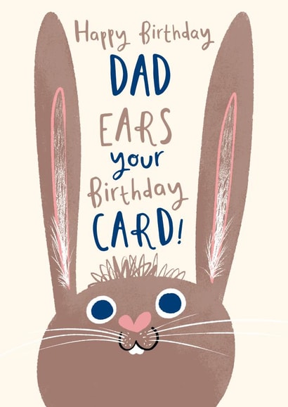 Punny Bunny Birthday Card - To Dad created by Pink wink