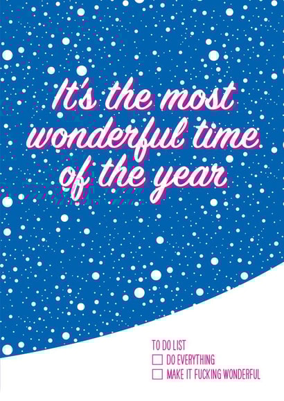 Funny Christmas card - It's the most wonderful time of the year, for to do lists created by THIS MAMA DOES