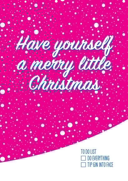 Funny Christmas card - Have yourself a merry little Christmas - with gin! created by THIS MAMA DOES