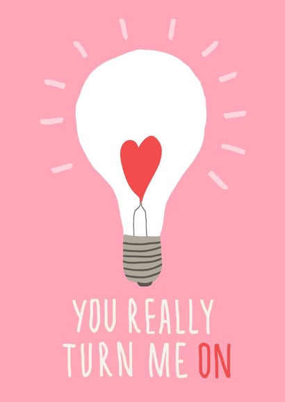 Funny Valentine's Day card - Turn on - for your partner created by Julia Zaitseva