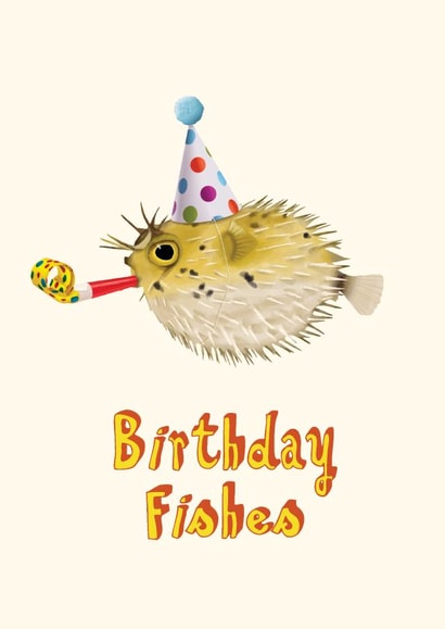 Cute birthday card - Birthday fishes created by Type Oh