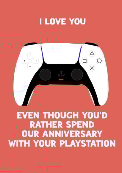 Cheeky PlayStation Anniversary Card - Gamer created by Soph AC Studio