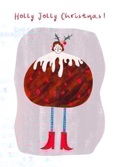 Holly Jolly Christmas card created by Bidds and Bobs Illustration
