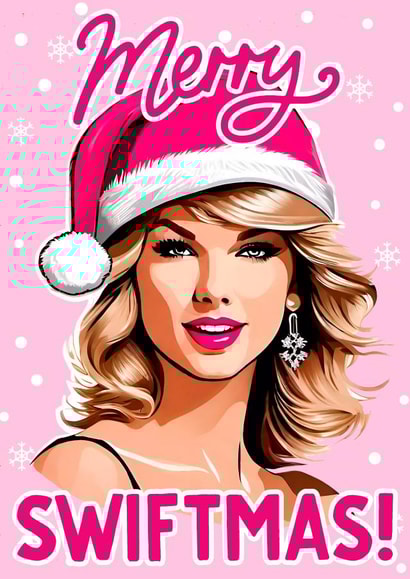 Taylor Swift Christmas card- Mery Christmas- Merry Swiftmas- Taylor Swift Fan created by Vanilla Frosting Studio