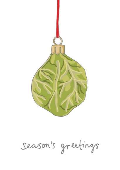Funny Christmas Card For Men - Sprout Tree Decoration - Season's Greetings created by You've Got Pen On Your Face