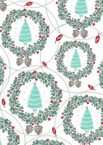Watercolour Christmas Elegant Trees and Wreaths created by Annie Wilkinson