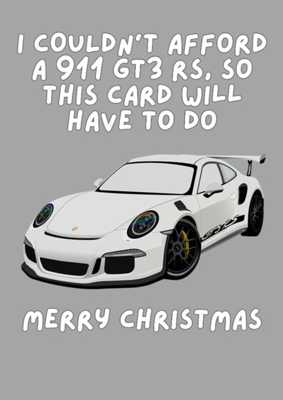 Porsche 911 GT3 RS Christmas Card created by Ryan Jack Marshall
