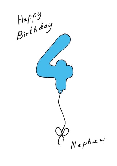 Cute Birthday Card - 4th - Nephew created by A Ray of Sunshine Cards