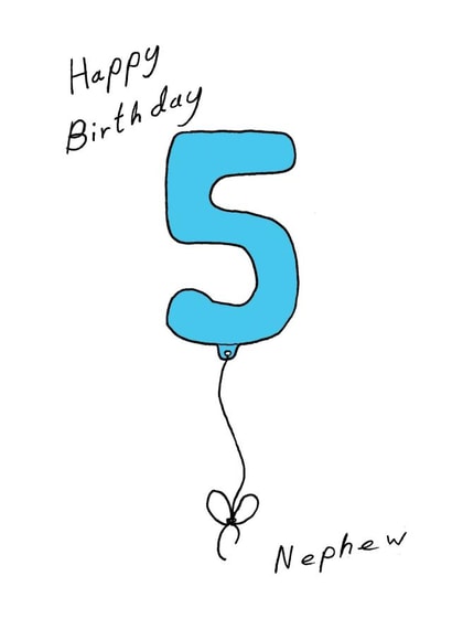 Cute Birthday Card - 5th - Nephew created by A Ray of Sunshine Cards