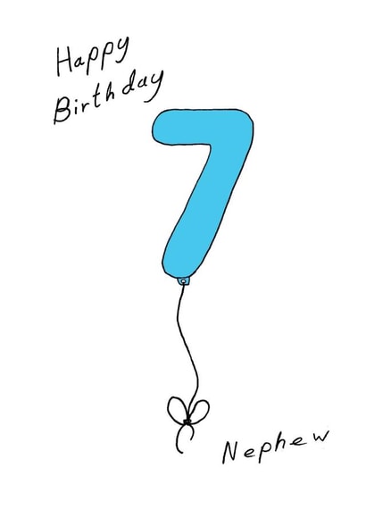 Cute Birthday Card - 7th - Nephew created by A Ray of Sunshine Cards