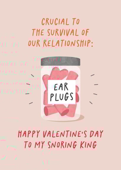 Funny Valentine's Day Card - Snoring King created by Studio Mads