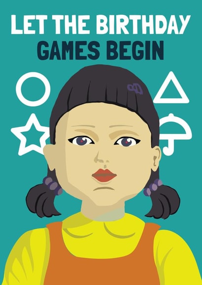 Squid Game Birthday Card - Let the Games Begin - Squid Game the Challenge created by AbiGoLucky