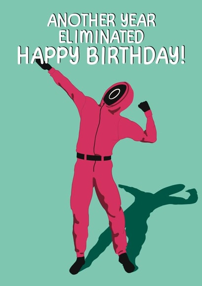 Squid Game Inspired Birthday Card created by @PoppyCardDesigns