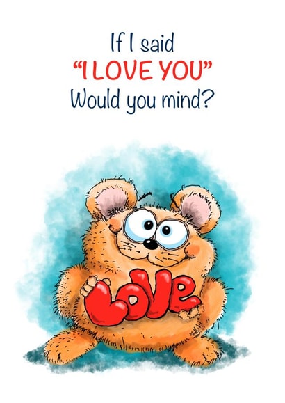 The ideal Valentine card to show your love created by Scribbly Diddly