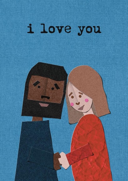 Heartfelt Valentine's Day Card - I Love You - Couple created by Claire.Made.This