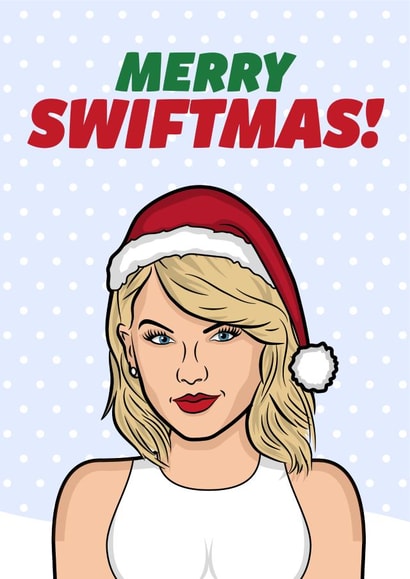 Funny Celebrity Swift Christmas Card For Girlfriend and Music Fans created by HollerPop