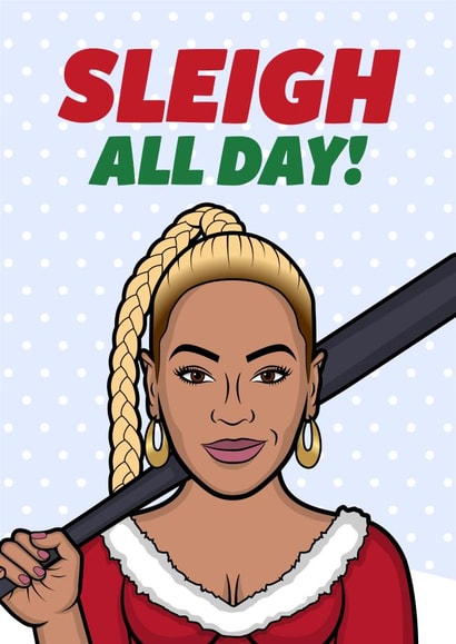 Funny Celebrity Bey Christmas Card created by HollerPop