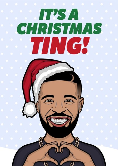 Funny Celebrity Drake Christmas Card For Rap Hip Hop Music Fans created by HollerPop