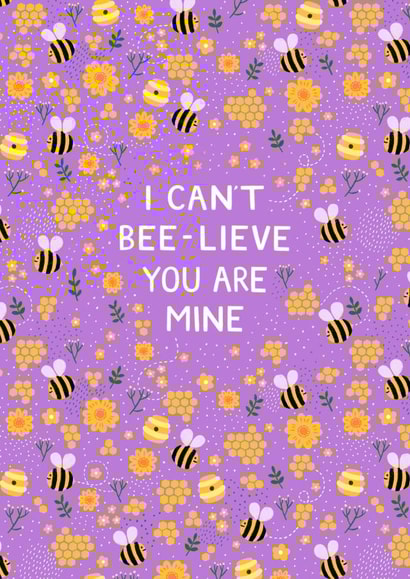 Pretty Valentine's Day Card - Bee Mine created by Pear Tree Press