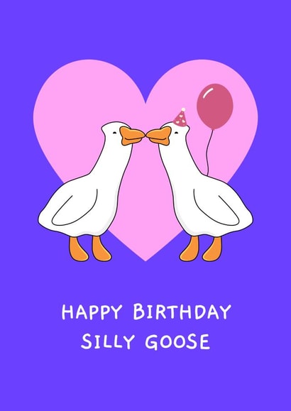 Funny Birthday Card - Silly Goose created by Sundiva Designs