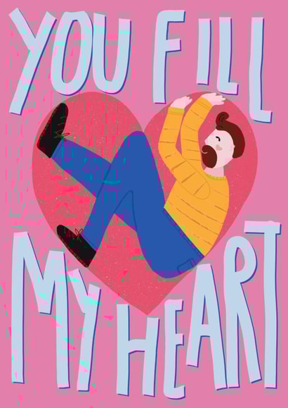 Cute Valentine's Day Card - You Fill My Heart created by Sweetlove Press