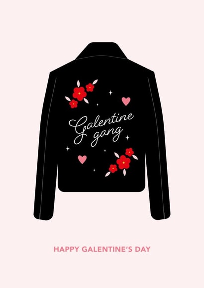 Galentine's Day Card | Galentine Gang | Leather Jacket created by Dani White