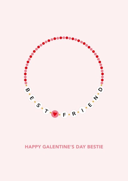 Cute Galentine's Day Card - Friendship Bracelet - Best Friend created by Dani White