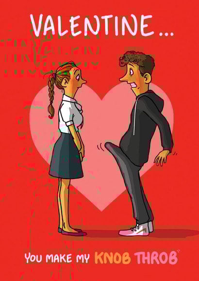 Cheeky Valentines Card - Knob Throb created by Bryony Jackson Walters