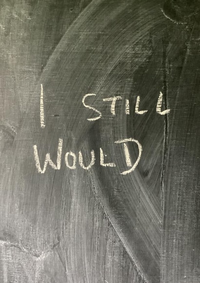 Cheeky Valentines Card - Chalk Board - I still would created by Hot Balloon Art