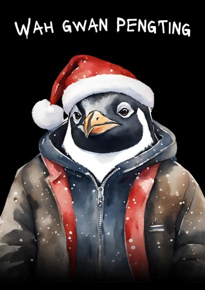 Funny Wah Gwan PengTing Christmas Card created by Apexity Greetings