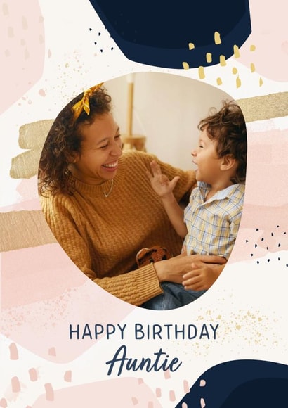 Pretty Birthday Photo Card - Auntie created by Evie Garnett Designs