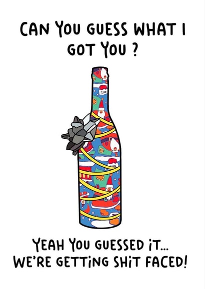 Funny Drinking Card - Bottle - Get Shit Faced created by Jungle Beat Creations