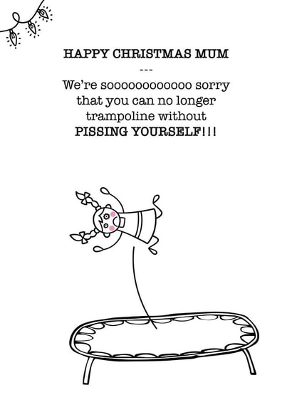Happy Christmas Mum - A funny, rude card to make any mum laugh loud when opened created by DeedarDesigns