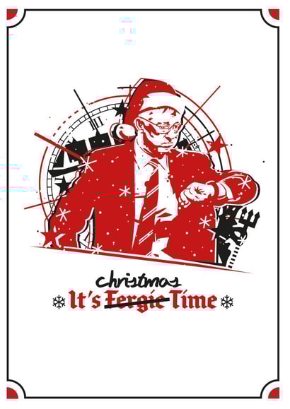 Alex Ferguson Manchester United Christmas Card - It's Fergie Time created by Joe Baines Graphic Design and Illustration
