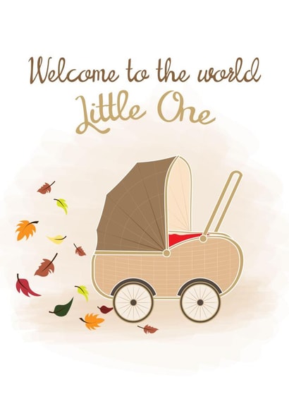 Cute Minimalistic new baby welcome to the world card neutral colours created by @Art_by_Pruthvi