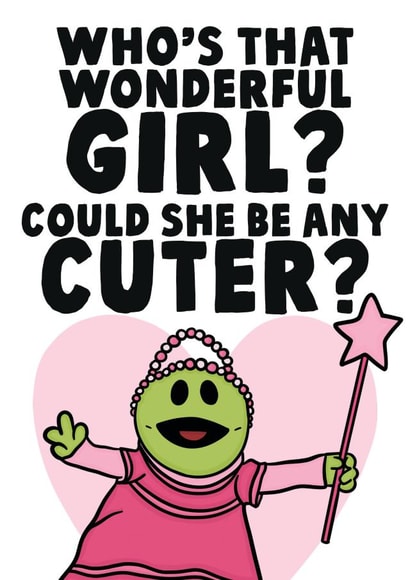 Who's That Wonderful Girl - Funny Tiktok Meme Nanalan Mona Love Card created by Studio Doodles