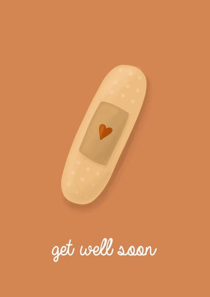 Cute Get Well Soon Card - Plaster and Heart created by Creative Elle