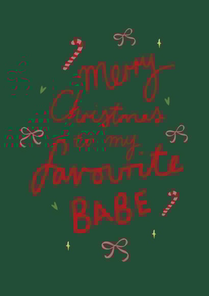 Cute Christmas card for friend created by CorinaFay Illustration