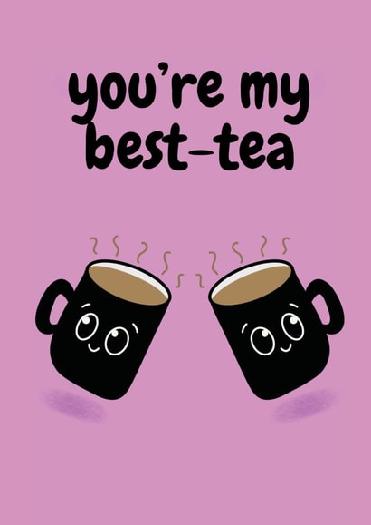 Cute best friend card for tea lovers created by Doodleroo