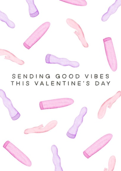 Funny and Naughty Valentines' Day Card - Good Vibes created by Debora Sofia