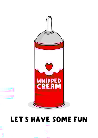 Naughty Valentines Card - Whipped Cream created by The Blunt Badger