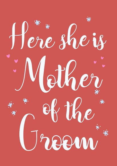 Cute Congratulations Card - for Mother of the Groom created by at SUMAIA'S