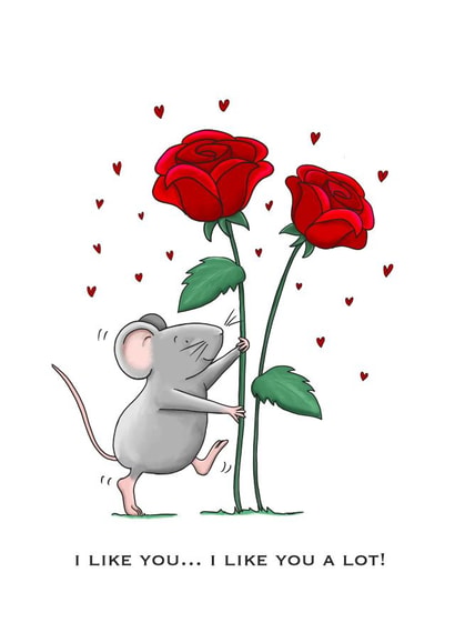 Cute Valentine's Day Card - for the person you like a lot created by Lucy Driver