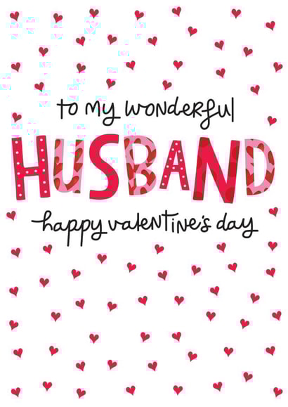 Classic Valentines Card - Wonderful Husband created by The Boy and the Bear
