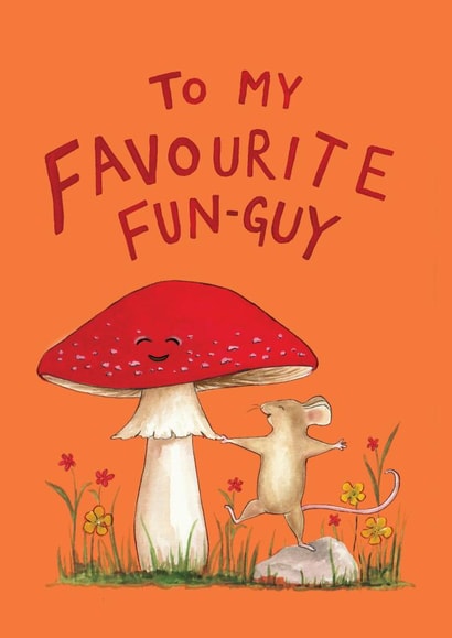 Cute Fun-guy Card for him - Valentines or Anniversary created by Zoe Pearl