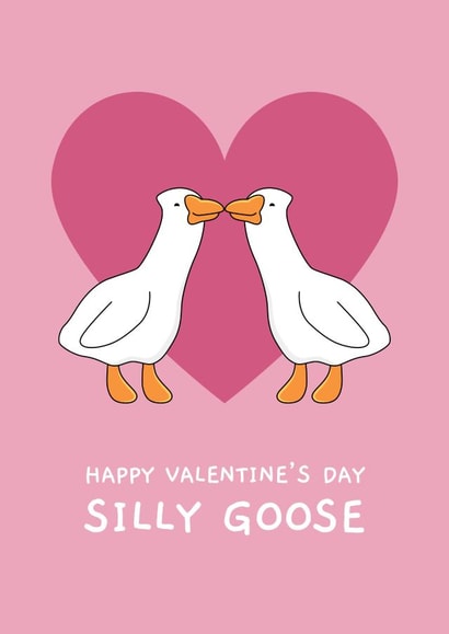 Funny Valentine's Day Card - Silly Goose created by Sundiva Designs