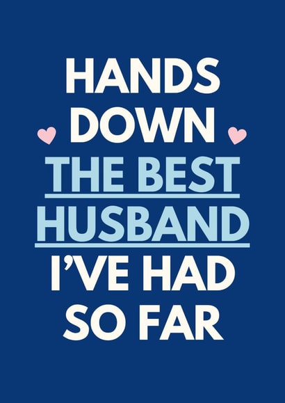 Funny Love Card For Husband - Hands Down created by Sundiva Designs